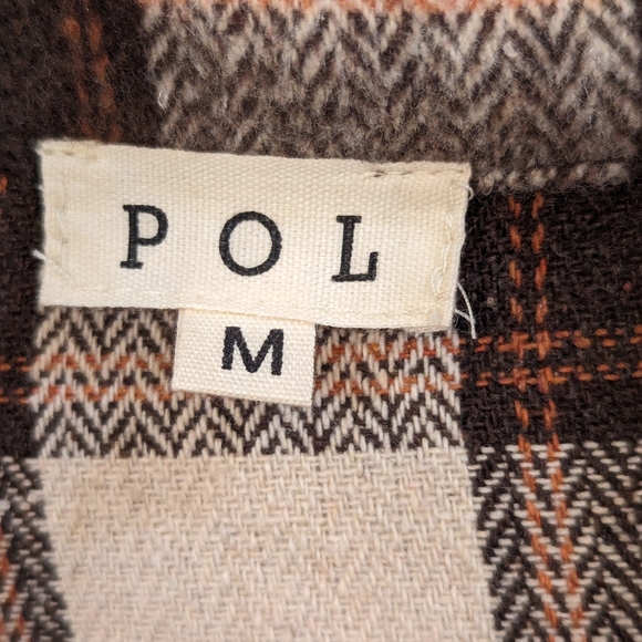 POL Brown Checkered Moto Jacket Sz Medium - Picture 8 of 9